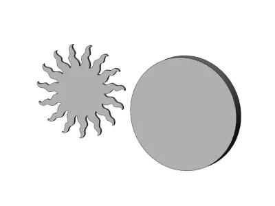 Mold sun onlay relief 3D print model