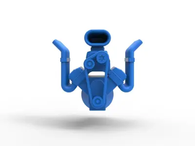 Engine V8 for Hot rod Scale 1 to 25 3D print model
