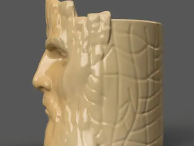 Tree Face Planter  STL for Vase Urn Candy Dish 3D print model