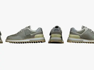 001251 greenishgray shoes new balance 3dp 3D print model