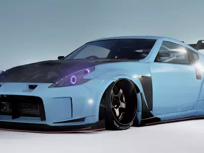 Nissan 370z Varis Wide Body Model 3D model