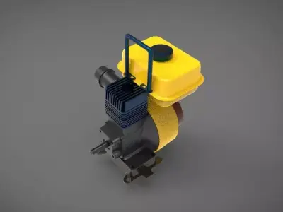 Yanmar gasoline engine 3D print model