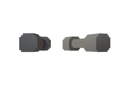 Voxel Style DumbBell v1 001 Low-poly 3D model