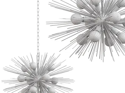  Modern Sputnik Chandelier 3D model