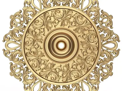 Ceiling Rosette 09 Low-poly 3D model