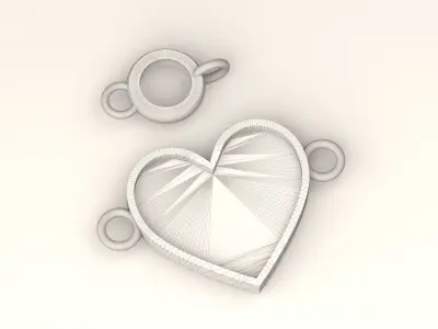 Heart Pendant P 033 3D print model