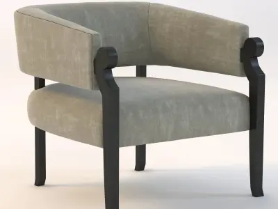 Amir Khamneipur Curved Armchair 3D model