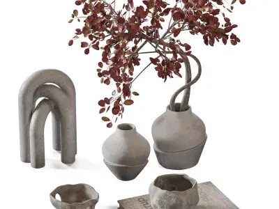 98 Decorative Set with branches 3D model
