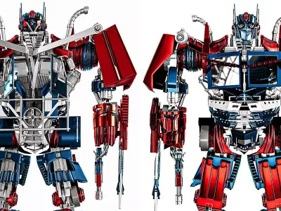 robot to truck Free 3D model