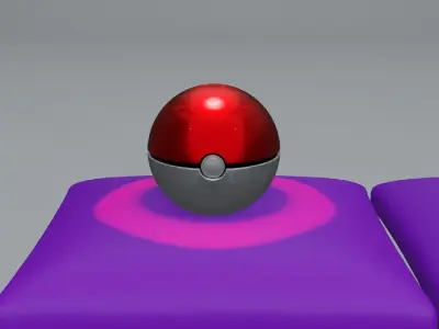 Pokeball power rangers eggs 3D model