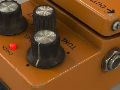 Boss guitar effects pedal 3D model