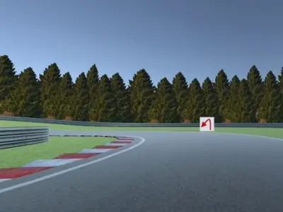 Race Track 01  Spruce Creek Park Low-poly 3D model