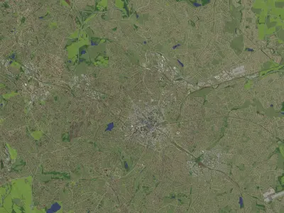 Birmingham England - city and urban 3D model