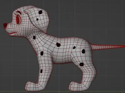 101 Dalmation Puppies Low-poly 3D model