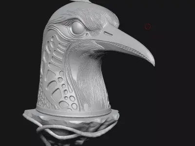 Bird sculpture 3D print model