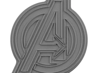 Avengers Neon Sign 3D model