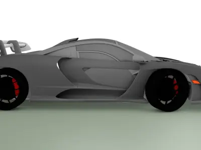Generic Sports Car Low-poly 3D model