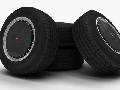 Knight Rider Wheel Low-poly 3D model