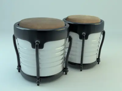 Bongo Drums 3D model