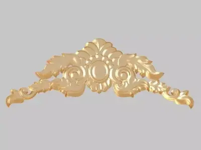 pattern wood machine cnc carving Classic luxurious gold 3D model 3D model
