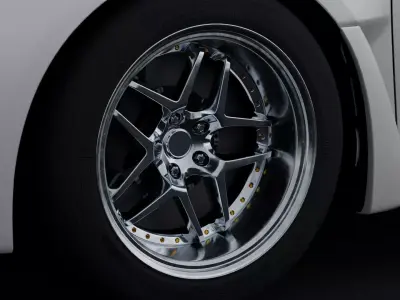 Blitz Type 03 Aftermarket Wheel Low-poly 3D model