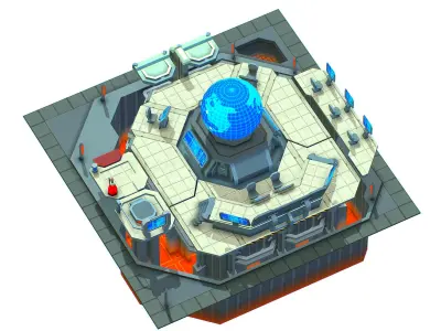 isometrical Missing Room Headquarters 3 Low-poly 3D model