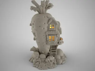 Carrot House for Aquarium 3D print model