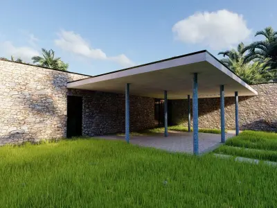 Villa-Casa Scene-Modern Villa 3D model