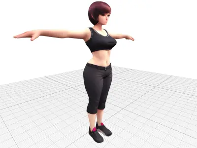AvaFit 3D Fitness Model Low-poly 3D model