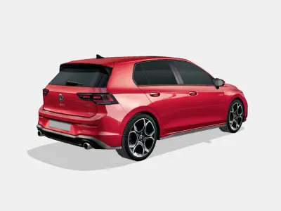 Volkswagen Golf GTI 2024 Low-poly 3D model