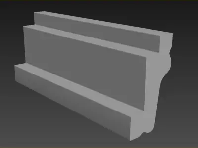 Cornice Moulding Low-poly 3D model