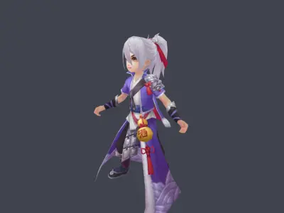 Character01 Warrior Low-poly 3D model