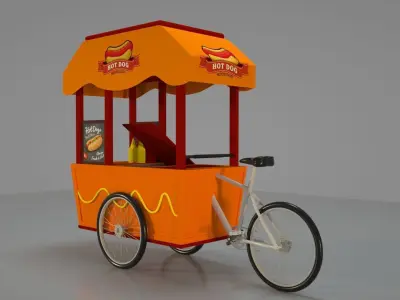 Hot Dog Car 3D model