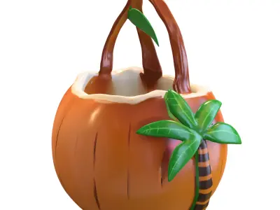 Pack 10 bags Low-poly 3D model