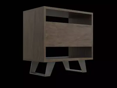 Cabinet wooden 04 Low-poly 3D model