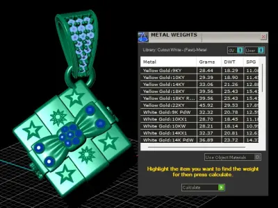 STAR DESIGN CUBE PENDANT 3D PRINTABLE MODEL  3D print model