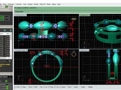 Minimal Eternity diamond ring 145-MW 3D print model