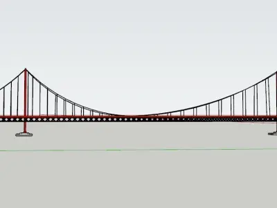 Golden Gate Bridge 3D model