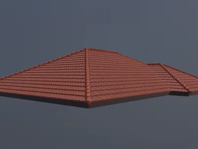 Roof tiles 3D model
