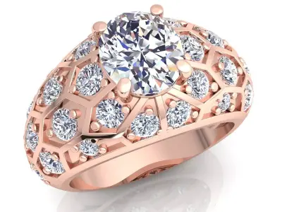 Luxury Woman Ring  3D print model