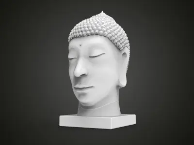 Buddha head 3D print model