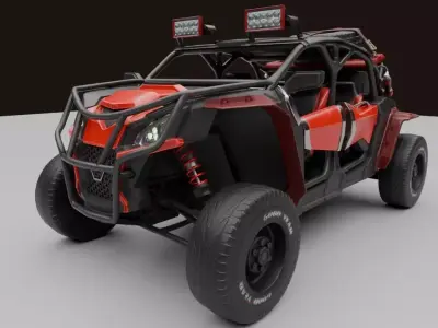  Buggy Car 111 Low-poly 3D model