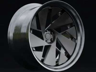 Rotiform RSC Aftermarket Wheel Low-poly 3D model