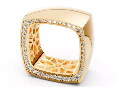 Vhernier Cube Ring  3D print model