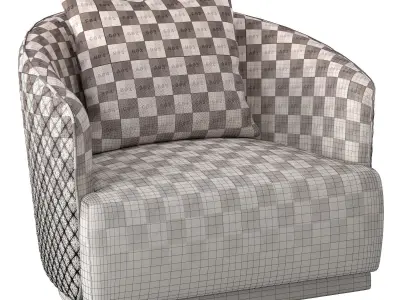 Opera luxury Italian armchair 3D model