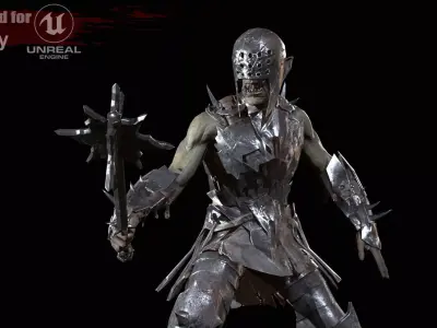 SkinnyOrc 8 Low-poly 3D model