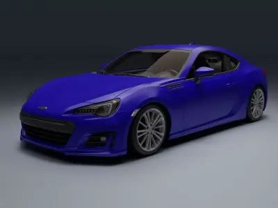 Subaru BRZ Low-poly 3D model