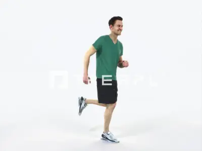 Virtue 02E Running Jogging Football Sports Man Low-poly 3D model