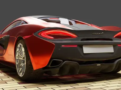 The McLaren 570S 3D model