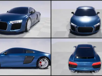 Car Pack-Game Ready-UE4 Low-poly 3D model